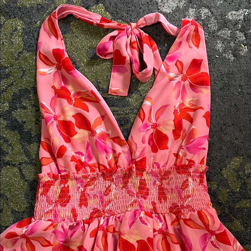 Floral Halter Dress - Picture 2 of 6
